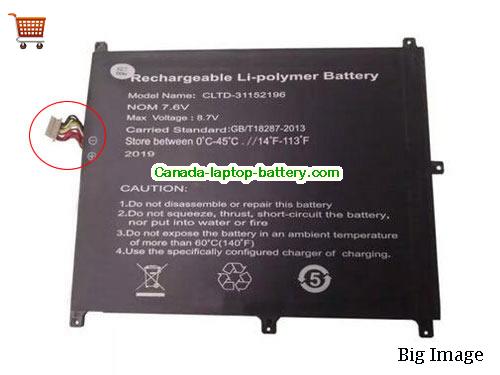 Genuine CHUWI 34160201P Battery 5000mAh, 38Wh , 7.6V, Black , Li-Polymer
