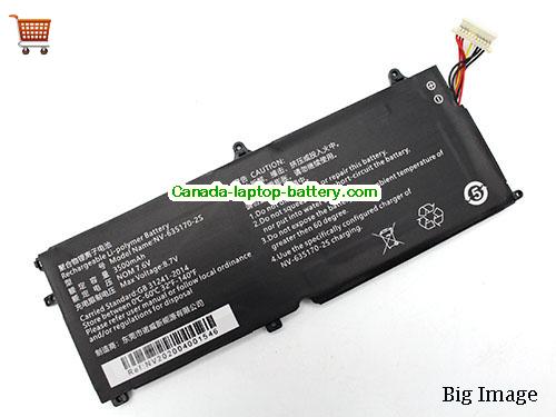 CHUWI NV6351702S Replacement Laptop Battery 3500mAh, 26.6Wh  7.6V Black Li-Polymer