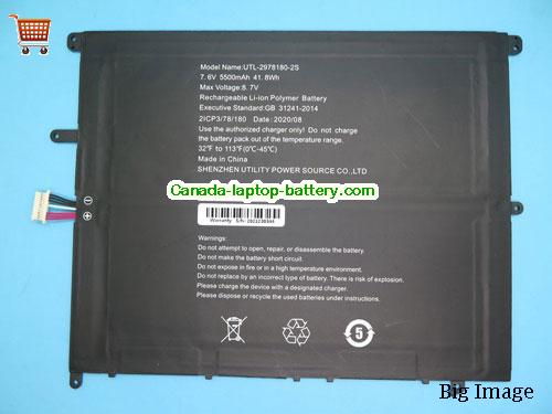 Genuine RTDPART UTL29781802S Battery 5500mAh, 41.8Wh , 7.6V, Black , Li-Polymer