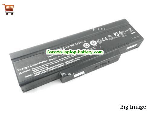 Genuine CLEVO M740BAT-6 Battery 7200mAh, 11.1V, Black , Li-ion