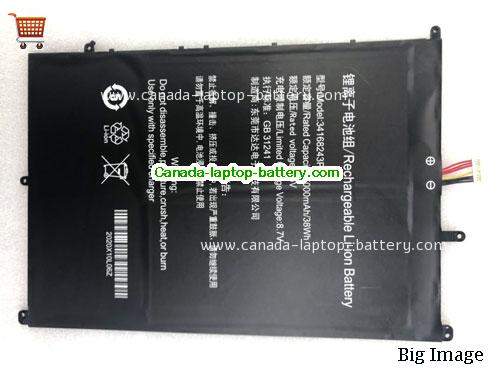 DADA 34168243P Replacement Laptop Battery 5000mAh, 38Wh  7.6V Black Li-Polymer