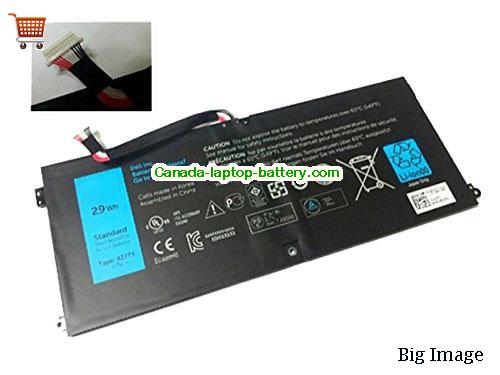 Genuine Dell Tablet Dxr10 Battery 29Wh, 3.7V, Black , Li-ion