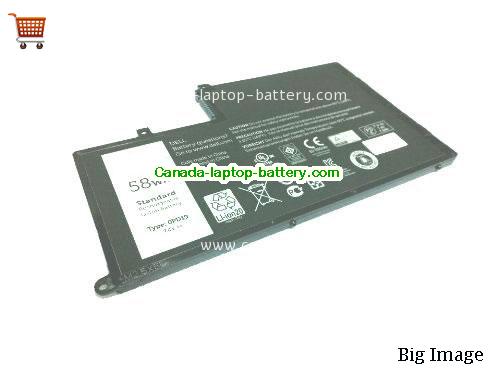 Genuine Dell Inspiron 15-5548 Battery 58Wh, 7.4V, Black , Li-ion