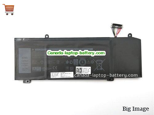 Genuine Dell G7 17 7790-MWYFD Battery 3750mAh, 60Wh , 15.2V, Black , Li-Polymer