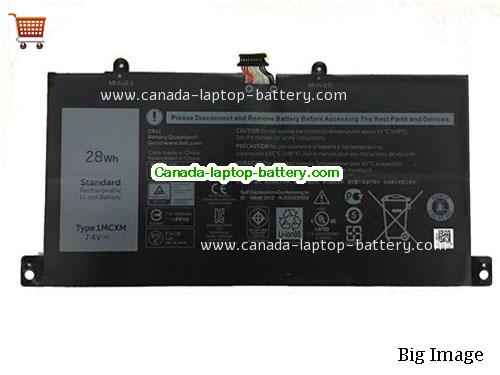 Genuine Dell Latitude 11 5175 Battery 3520mAh, 28Wh , 7.4V, Black , Li-ion