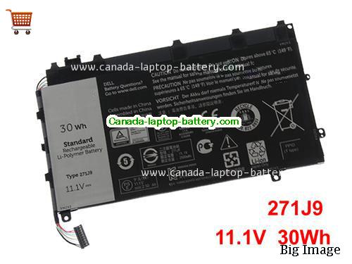 Genuine Dell GWV47 Battery 30Wh, 11.1V, Black , Li-Polymer