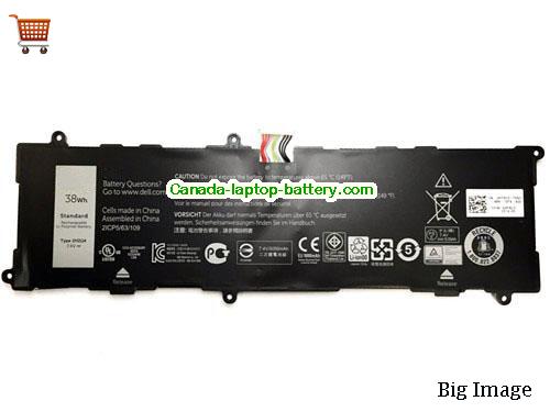 Dell 2H2G4 Replacement Laptop Battery 5135mAh, 38Wh  7.4V Black Li-ion
