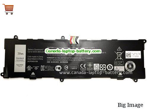 Dell Venue 11 Pro 7140 Tablet Replacement Laptop Battery 5135mAh, 38Wh  7.4V Black Li-ion