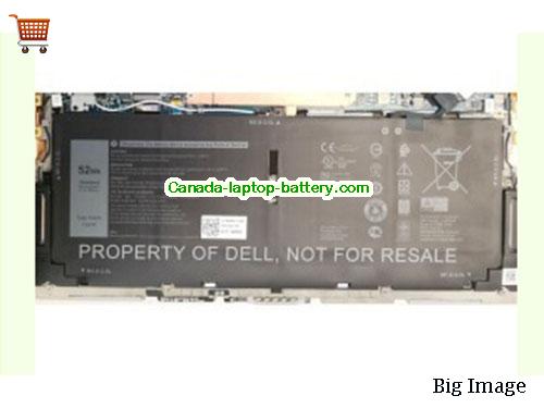 Genuine Dell XPS 13 9300 2020 Battery 6500mAh, 52Wh , 7.6V, Black , Li-Polymer