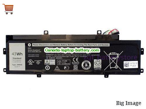 Genuine Dell KTCCN Battery 3800mAh, 43Wh , 11.1V, Black , Li-ion