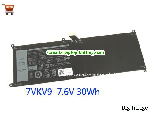 Dell XPS 12-9250-D4508T Replacement Laptop Battery 3910mAh, 30Wh  7.6V Black Li-ion