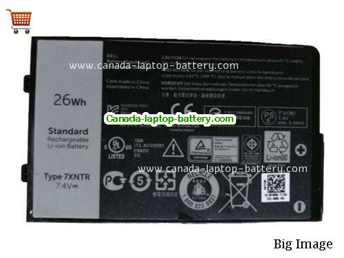 Genuine Dell Latitude 7212 Battery 3500mAh, 26Wh , 7.4V, Black , Li-ion