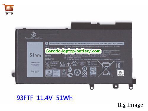 Genuine Dell GD1JP Battery 4254mAh, 51Wh , 11.4V, Black , Li-ion