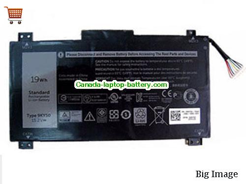 Genuine Dell 9KY50 Battery 1240mAh, 19Wh , 15.2V, Black , Li-ion
