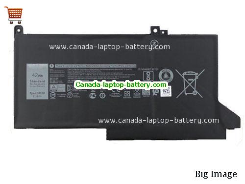 Genuine Dell Latitude E7380 Battery 3680mAh, 42Wh , 11.4V, Black , Li-ion