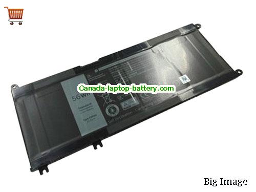 Genuine Dell BATEQA062L21 Battery 7368mAh, 56Wh , 7.6V, Black , Li-Polymer