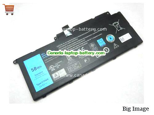 Genuine Dell Inspiron 15 7537 Battery 3919mAh, 58Wh , 14.8V, Black , Li-ion