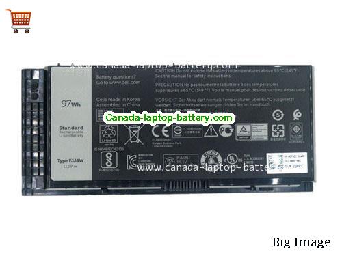 Genuine Dell 312-1380 Battery 8700mAh, 97Wh , 11.1V, Black , Li-ion