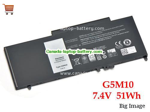 Genuine Dell 451-BBLK Battery 51Wh, 7.4V, Black , Li-Polymer