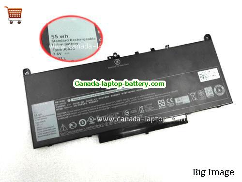 Genuine Dell GG4FM Battery 7080mAh, 55Wh , 7.6V, Black , Li-ion