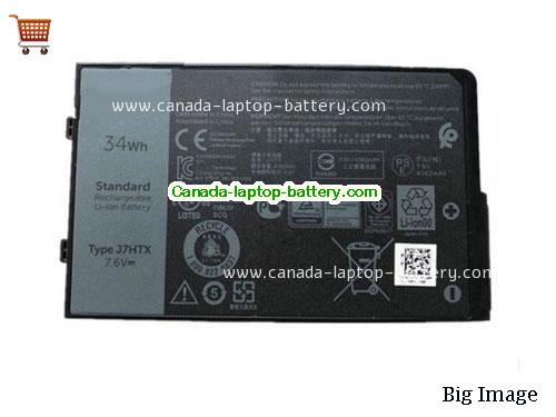 Genuine Dell 02JT7D Battery 4342mAh, 34Wh , 7.6V, Black , Li-ion