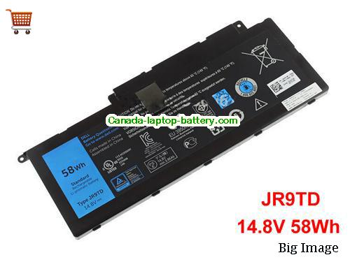 Canada Genuine DELL JR9TD 14.8V 58W Laptop battery
