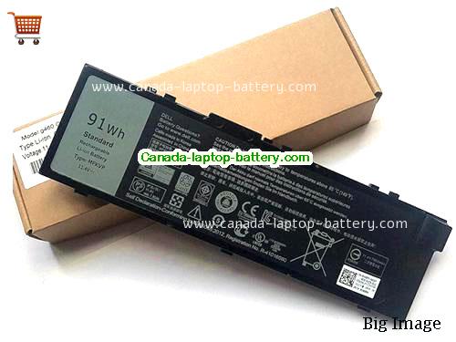 Genuine Dell Precision M7510 Battery 7950mAh, 91Wh , 11.4V, Black , Li-Polymer