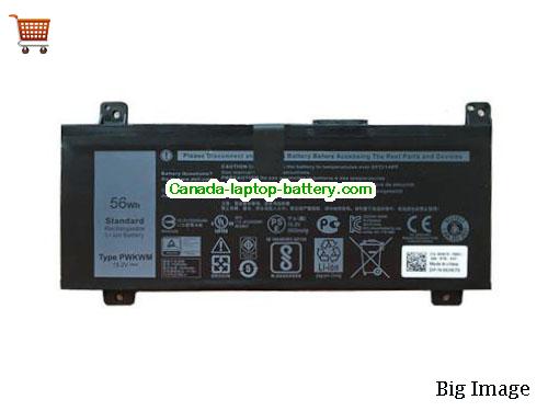 Canada Genuine 0M6WKR PWKWM Battery 56Wh 15.2V Li-ion Dell 63K70