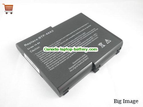 Dell BTP-44A3 Replacement Laptop Battery 6600mAh 14.8V Black Li-ion