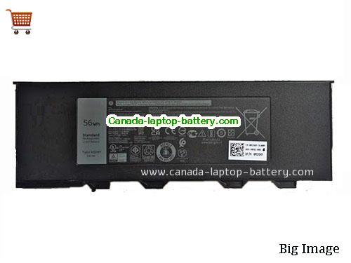 Genuine Dell Latitude 7204 Battery 7567mAh, 56Wh , 7.4V, Black , Li-Polymer