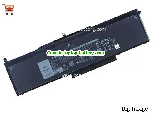 Genuine Dell Precision 3520 Battery 92Wh, 11.4V, Black , Li-ion