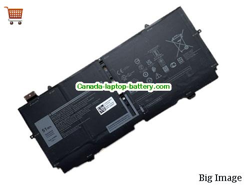 Canada Genuine Dell X1W0D Laptop Battery Li-Polymer 7.6v 6710mah Rechargeable