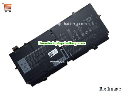 Canada Genuine Dell X1W0D Laptop Battery Li-Polymer 7.6v 6710mah Rechargeable