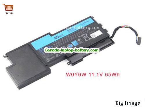 Canada DELL W0Y6W laptop battery for dell XPS 15-L521X, 65wh,11.1v 