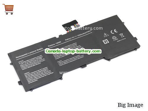 Dell XPS12D1508 Replacement Laptop Battery 6300mAh, 47Wh  7.4V Black Li-Polymer