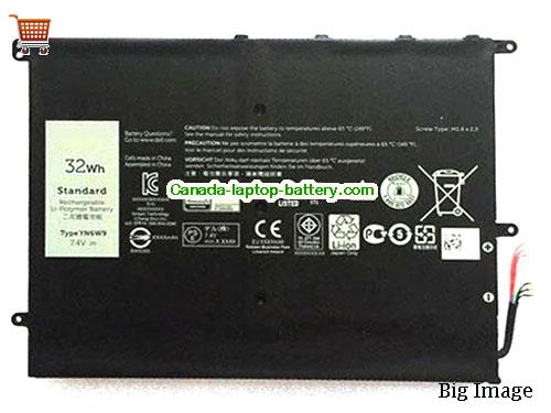Genuine Dell YN6W9 Battery 4329mAh, 32Wh , 7.4V, Black , Li-ion