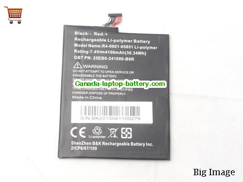 Genuine DNS R4-0601-05851 Battery 4100mAh, 30.34Wh , 7.4V, Black , Li-Polymer