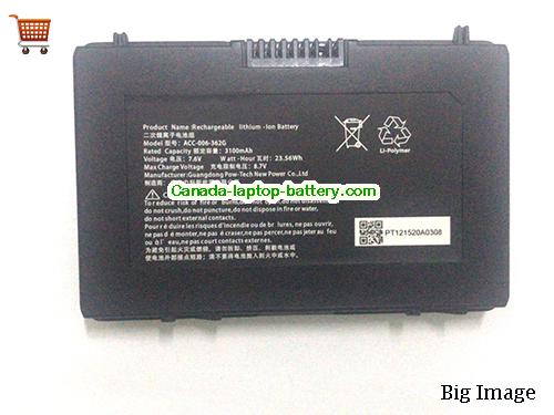 Genuine DT REARCH ACC-006-362G Battery 3100mAh, 23.56Wh , 7.6V, Black , Li-ion