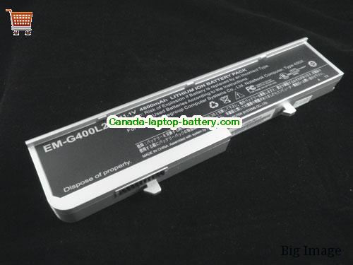 Canada Replacement Laptop Battery for  FOUNDER T630, T370N, T630N, R350,  Silver, 4800mAh 11.1V