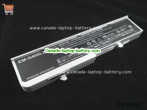 Canada Replacement Laptop Battery for  WINBOOK T200, EM400L2S, 400X, T250,  Silver, 4800mAh 11.1V