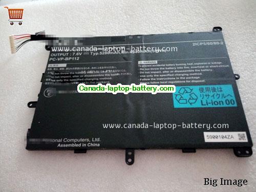 Canada NEC PC-VP-BP112 PC-VP-BP111 Battery 5280mah