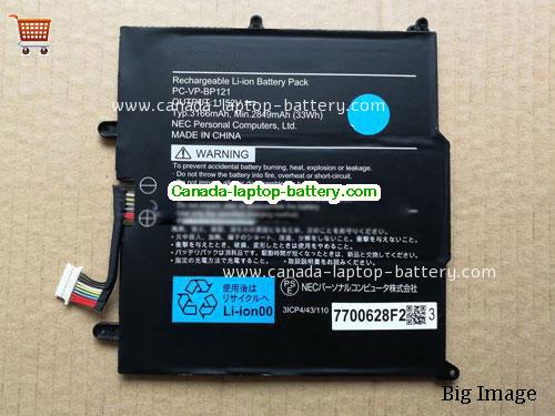 Genuine NEC 3ICP443110 Battery 3166mAh, 33Wh , 11.52V, Black , Li-Polymer