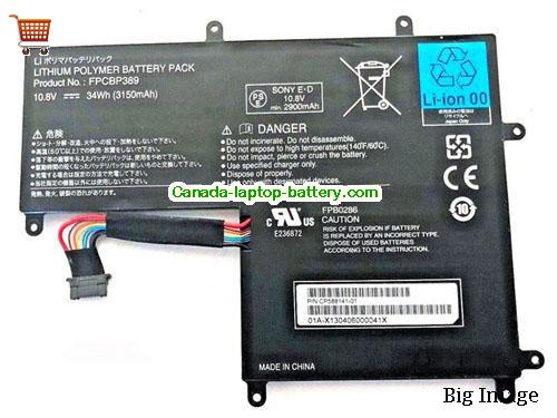 Genuine FUJITSU FPCBP389 Battery 3150mAh, 34Wh , 10.8V, Black , Li-ion