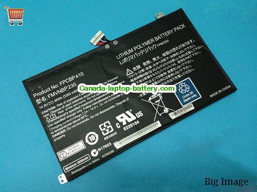 Genuine FUJITSU LifeBook U574 M7512GB Battery 3300mAh, 48Wh , 14.8V, Black , Li-ion