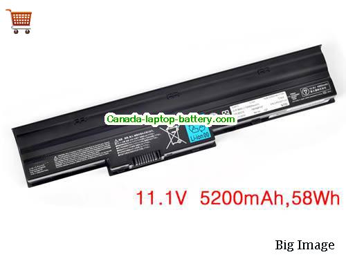 FUJITSU FPCBP276 Replacement Laptop Battery 5200mAh, 58Wh  11.1V Black Li-ion