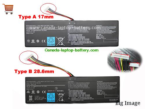 GIGABYTE AORUS X7 DT V8 Replacement Laptop Battery 6200mAh, 94.24Wh  15.2V Black Li-Polymer