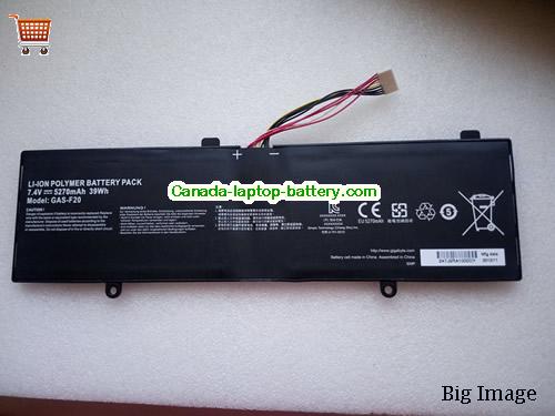 Genuine GIGABYTE GAS-F20 Battery 5270mAh, 39Wh , 7.4V, Black , Li-Polymer