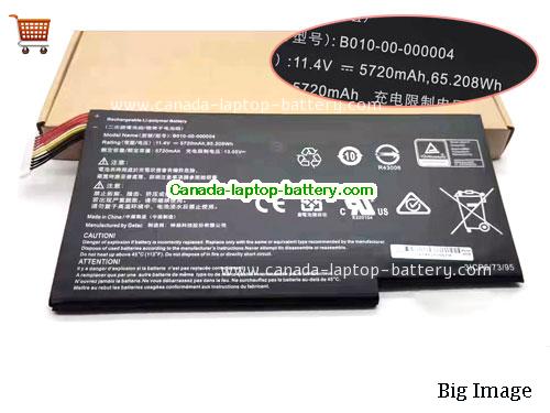 Genuine GETAC B010-00-000004 Battery 5720mAh, 65.208Wh , 11.4V, Black , Li-Polymer