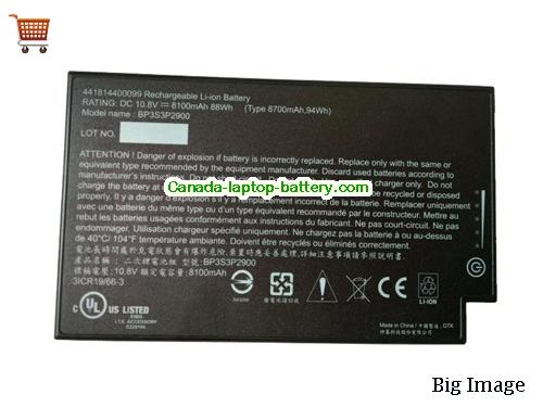 GETAC 441814400099 Replacement Laptop Battery 8100mAh, 88Wh  10.8V Black Li-ion