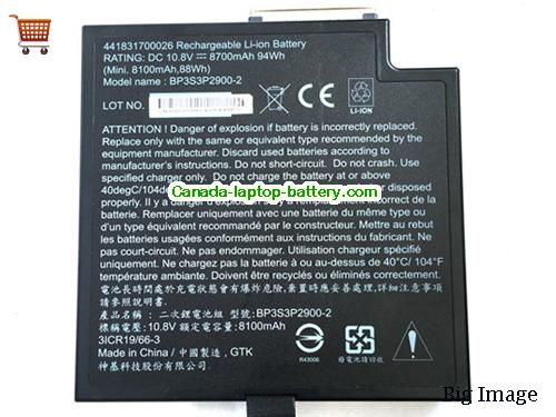 GETAC 441831700026 Replacement Laptop Battery 8700mAh, 94Wh  10.8V Black Li-ion